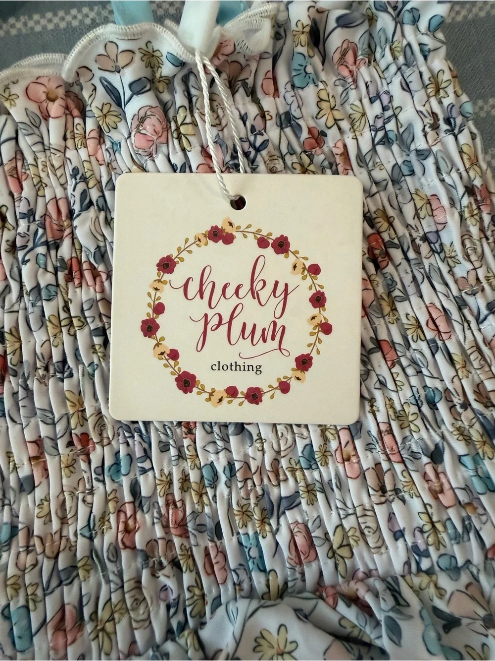 Set of 2 Cheeky Plum Floral Smocked Swim